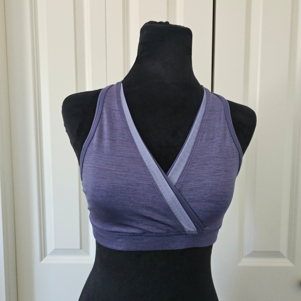 lululemon Not So Deep V Sports Bra Lavender Sz 4-6